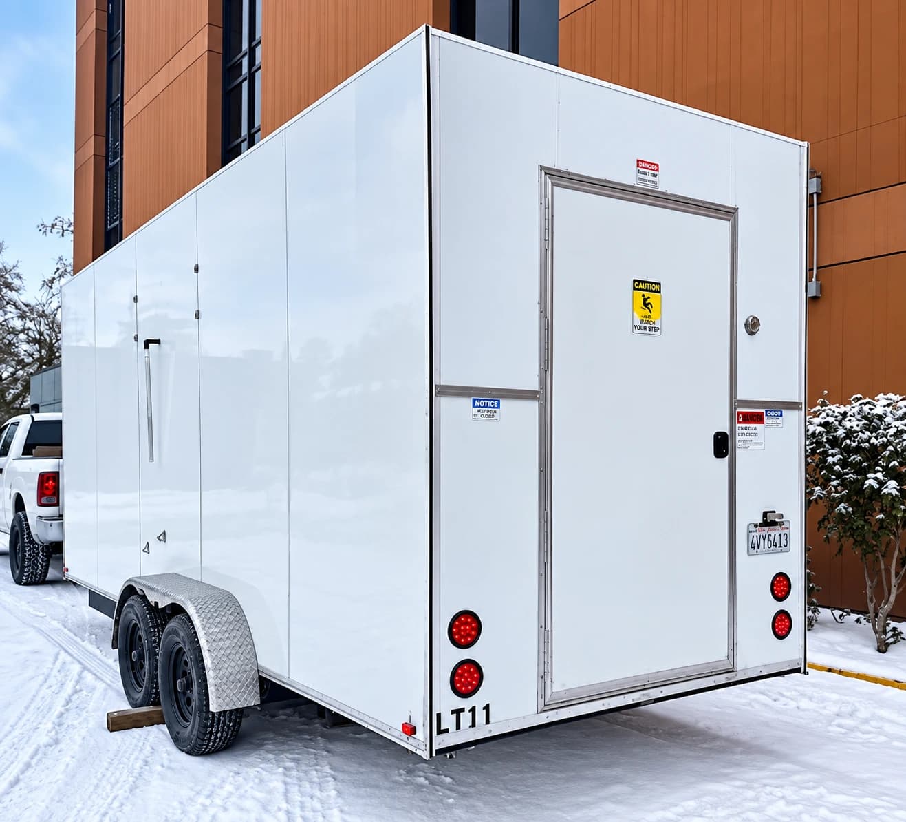 12ft refrigerated trailer exterior.